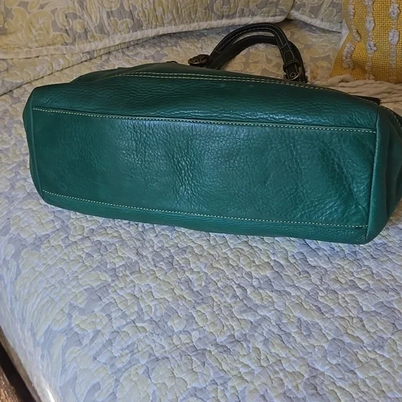 Coach Green Leather Satchel - Picture 5 of 8
